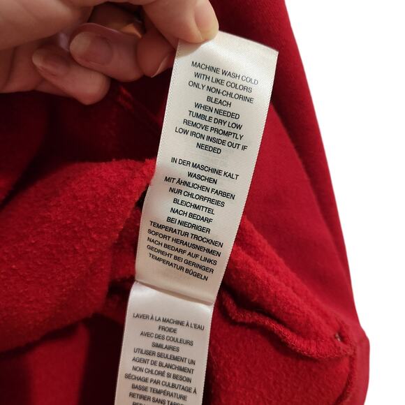 True Religion Classic Full Zip Hoodie Sweatshirt Graphic Print Casual Red Large - Picture 8 of 10